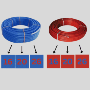Flexibele PEX-buizen (rood & blauw)